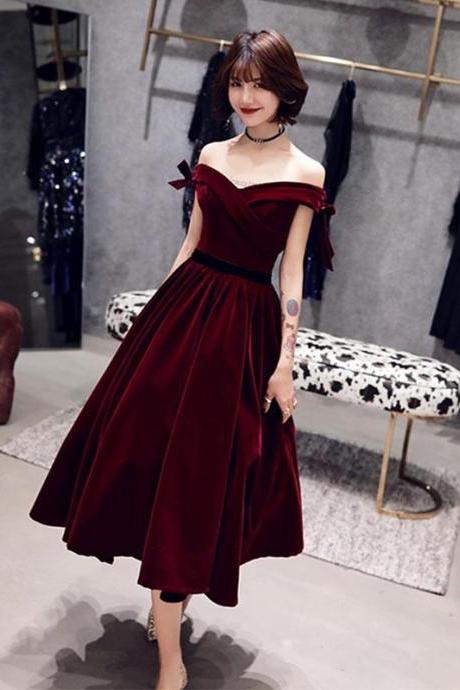 Burgundy Short Prom Dress,burgundy Evening Dress