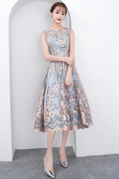 Cute Lace Short Prom Dress,cute Gray Homecoming Dress
