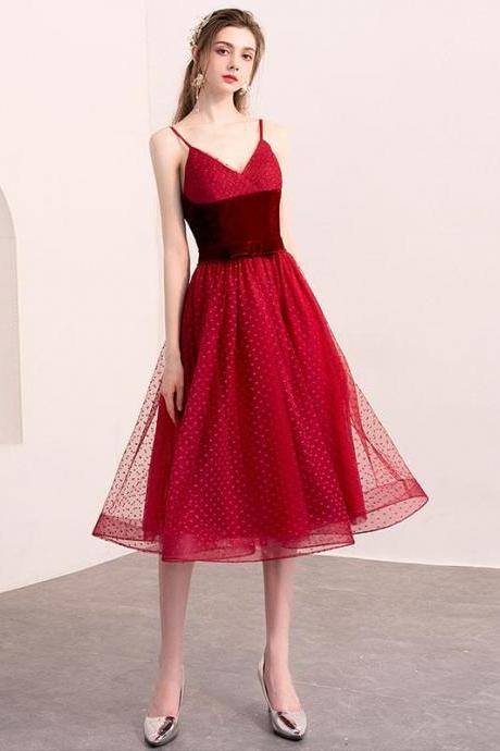 Cute Burgundy Tulle Short Prom Dress,burgundy Homecoming Dress
