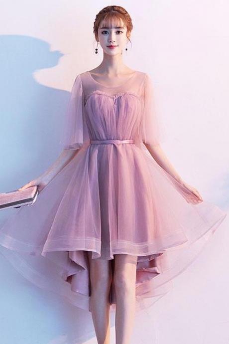 Pink Tulle Short Prom Dress,pink Tulle Homecoming Dress