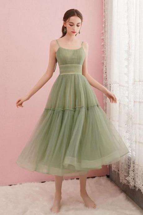 Cute green tulle short prom dress simple tulle homecoming dress,Formal Dresses