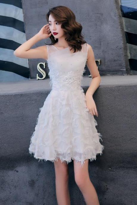 Gray Tulle Lace Short Prom Dress Gray Cocktail Dress