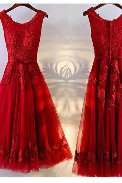 Red Short Party Dresses, Red Homecoming Dresses, Lovely Party Dress