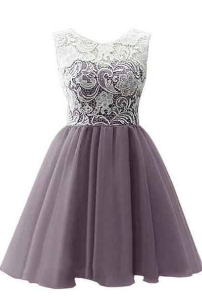Cute Tulle And Lace Homecoming Dresses, Lovely Short Party Dresses, Formal Dress