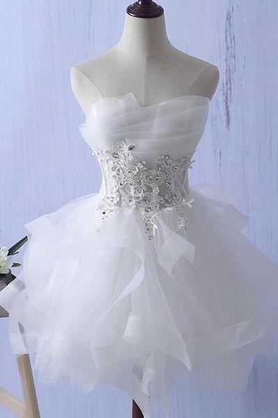 Lovely Tulle Short Party Dress, Cute Teen Junior Prom Dress
