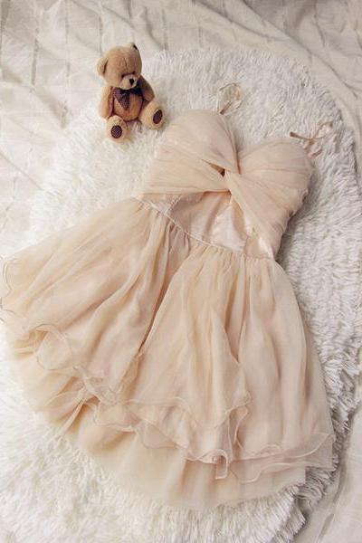 Lovely Tulle Sweetheart Mini Party Dress, Lace-up Party Dress, Mini Formal Dress