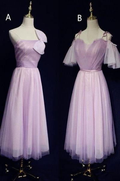 Beautiful Mismatch Light Purple Bridesmaid Dress, Cute Formal Dress, Bridesmaid Dress