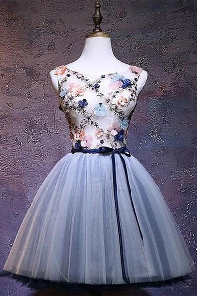 Charming Tulle Short Party Dress , Homecoming Dress