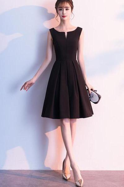 Beautiful Little Black Short Dress, Homecoming Dress , Short Formal Dress