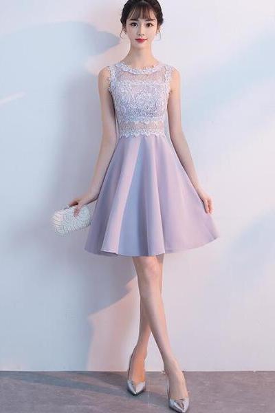 Cute Short Party Dress , Chiffon And Lace Dresses