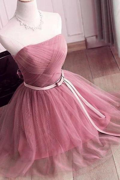 Lovely Tulle Short Party Dress, Handmade Formal Dresses