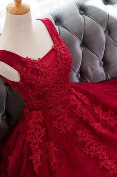 Lovely Wine Red Short Party Dress , Homecoming Dress