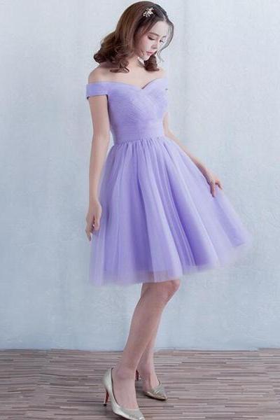 Adorable Lavender Short Tulle Homecoming Dress, Prom Dress 2021