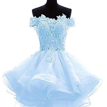 light blue short quince dress Mini Quince by Rachel Allan MQ4035 DRESS GALAXY