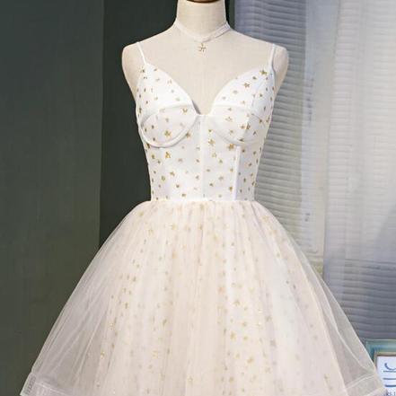 Elegant Ivory Strapless Sequined Slim-fit Birthday Party Homecoming Dress cc4464