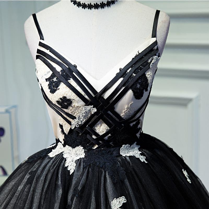 Pink A Line Spaghetti Straps Tulle Corset Homecoming Dress with Appliques