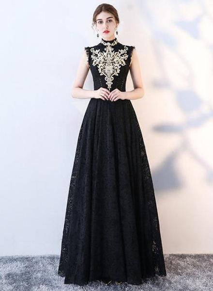 Black long prom dresses evening dresses party dresses formal dress Y4560