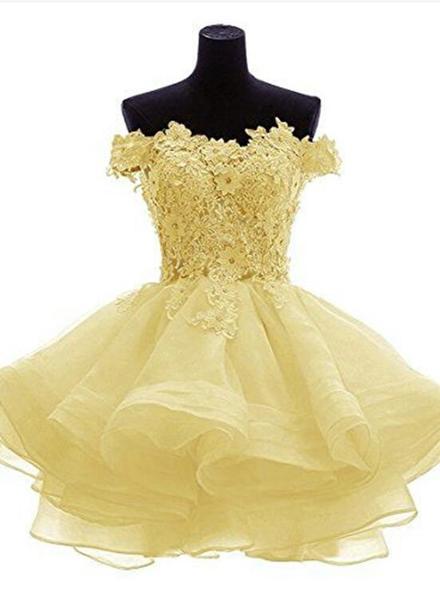 Enchanting Organza Mini Dress (Yellow) main image 0